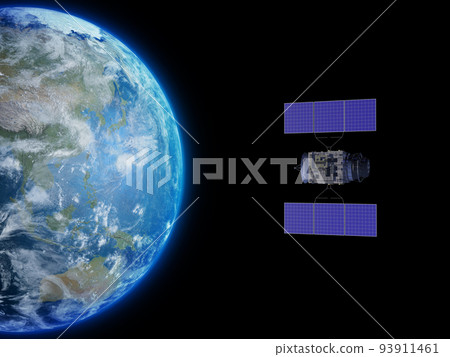 Earth Japan Satellite B Background CG 93911461