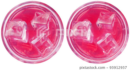 Pink alcoholic or soft cocktail with ice Pink alcoholic or soft cocktail with ice 93912937