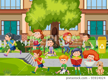 Happy children at school 93914024