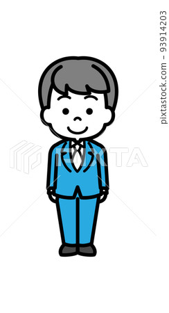 西裝的商務人士[站立] 93914203