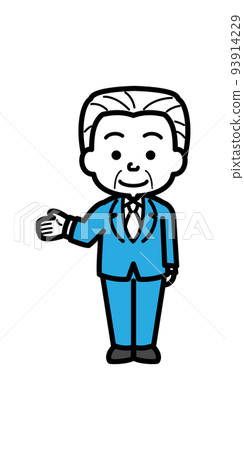 Elderly business person in a suit [Information] 93914229