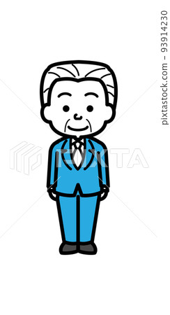 An elderly business person in a suit [standing] 93914230