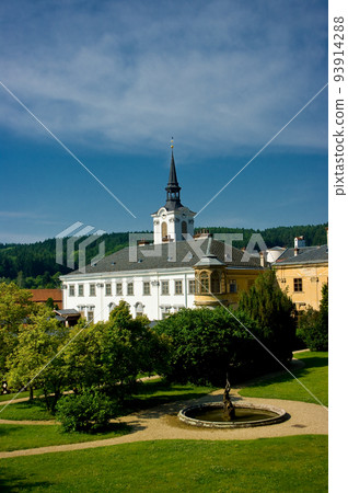 Lysice baroque castle, south Moravia, Czech Republic. 93914288