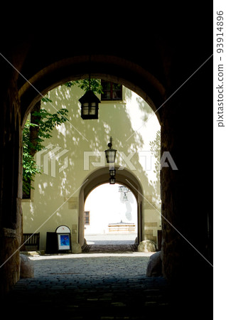 The entrance gate of the castle Spilberk in Brno, South Moravia, Czech Republic. 93914896