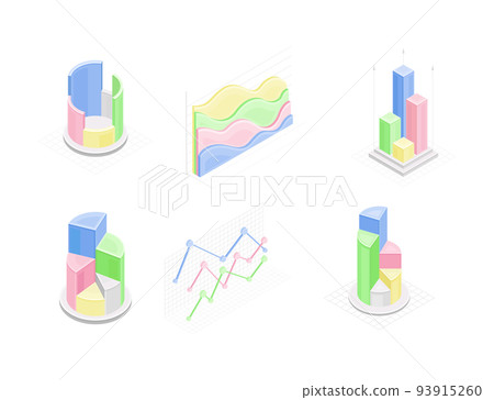 Isometric Infographic as Graphic Visual Representation of Information or Data Vector Set Isometric Infographic as Graphic Visual Representation of Information or Data Vector Set 93915260