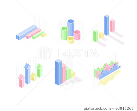 Isometric Infographic as Graphic Visual Representation of Information or Data Vector Set Isometric Infographic as Graphic Visual Representation of Information or Data Vector Set 93915265