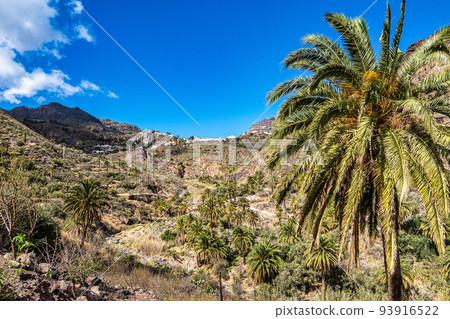 Mountain range near Cruz Grande and San Bartolome de Tirajana in Gran Canaria, Spain. 93916522
