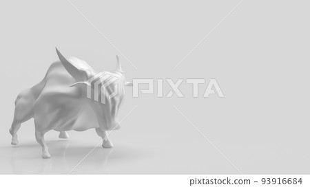 The white bull on clear background for business concept 3d rendering The white bull on clear background for business concept 3d rendering 93916684