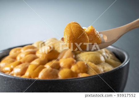 Fresh and delicious sea urchin dish 93917552