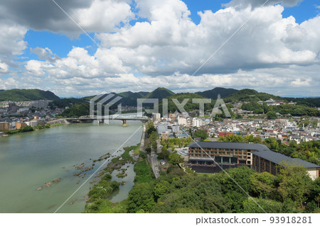 Kiso River Twin Bridge Inuyama Bridge from Inuyama Castle Tower 93918281