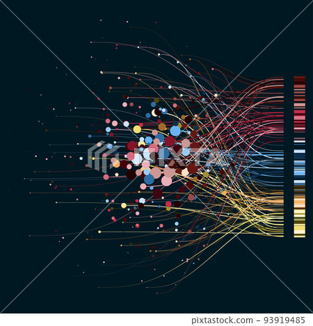 Abstractly arranged colored dots. Data concept. 93919485