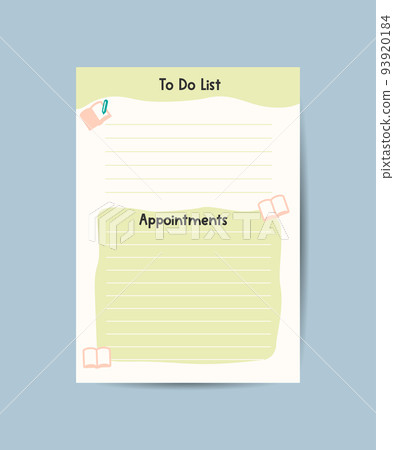To do planner template Daily check list Organizer and schedule with place for Notes. 93920184