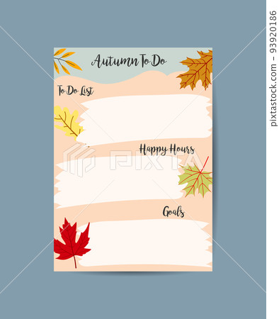 Autumn planner sheet Fall to-do list Planner insert or note page template to do list schedule 93920186