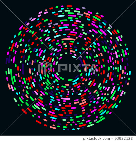Abstractly arranged dots on black background. Abstractly arranged dots on black background. 93922128