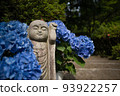 Jizo and hydrangea 93922257