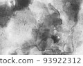Monochrome abstract background material drawn with transparent watercolor 93922312