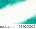 Postcard material with a green border drawn with watercolors 93923309
