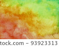 Green, yellow, and red blurred watercolor background material 93923313