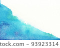 Watercolor postcard material like the color of the sea 93923314