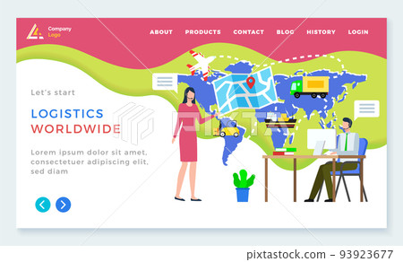 International Business, Logistics Worldwide Vector 93923677