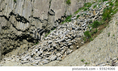 Column basalts formation of Stolbchaty cape at Kunashir, kuril islands, Russia Column basalts formation of Stolbchaty cape at Kunashir, kuril islands, Russia 93924066