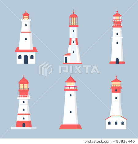 Sea beacons, marine building for port and location 93925440