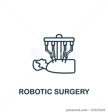 Robotic Surgery icon. Line simple icon for templates, web design and infographics Robotic Surgery icon. Line simple icon for templates, web design and infographics 93925685