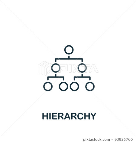 Hierarchy icon. Line simple icon for templates, web design and infographics 93925760