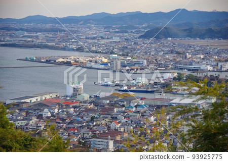 Looking towards Komatsushima City from Mt. Himine, Tokushima Prefecture Looking towards Komatsushima City from Mt. Himine, Tokushima Prefecture 93925775