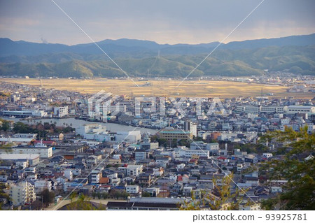 Looking towards Komatsushima City from Mt. Himine, Tokushima Prefecture Looking towards Komatsushima City from Mt. Himine, Tokushima Prefecture 93925781