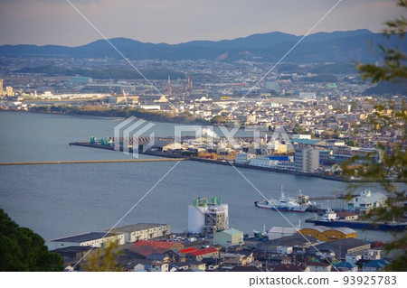 View of Komatsushima City and Anan City from Mt. Himine, Tokushima Prefecture View of Komatsushima City and Anan City from Mt. Himine, Tokushima Prefecture 93925783