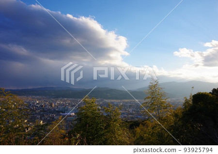 Looking towards Komatsushima City from Mt. Himine, Tokushima Prefecture Looking towards Komatsushima City from Mt. Himine, Tokushima Prefecture 93925794