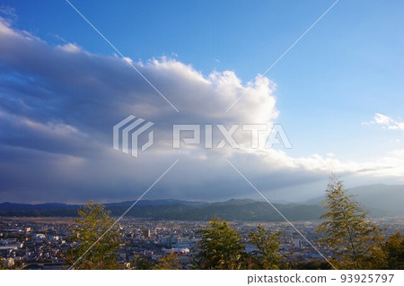 Looking towards Komatsushima City from Mt. Himine, Tokushima Prefecture Looking towards Komatsushima City from Mt. Himine, Tokushima Prefecture 93925797