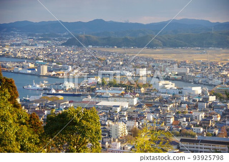 Looking towards Komatsushima City from Mt. Himine, Tokushima Prefecture Looking towards Komatsushima City from Mt. Himine, Tokushima Prefecture 93925798