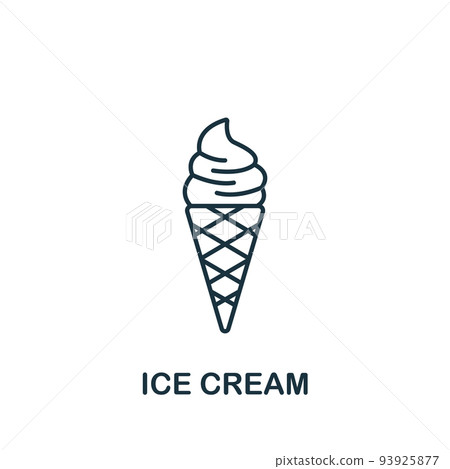 Ice Cream icon. Line simple icon for templates, web design and infographics 93925877
