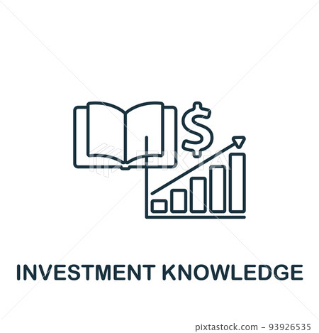 Investment Knowledge icon. Line simple line Stock Market icon for templates, web design and infographics Investment Knowledge icon. Line simple line Stock Market icon for templates, web design and infographics 93926535
