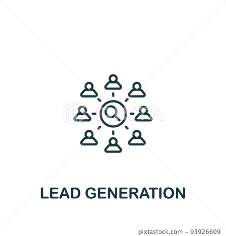 Lead Generation icon. Line simple icon for templates, web design and infographics Lead Generation icon. Line simple icon for templates, web design and infographics 93926609