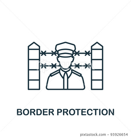 Border Protection icon. Line simple line Shipping icon for templates, web design and infographics 93926654