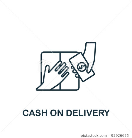 Cash On Delivery icon. Line simple line Shipping icon for templates, web design and infographics 93926655