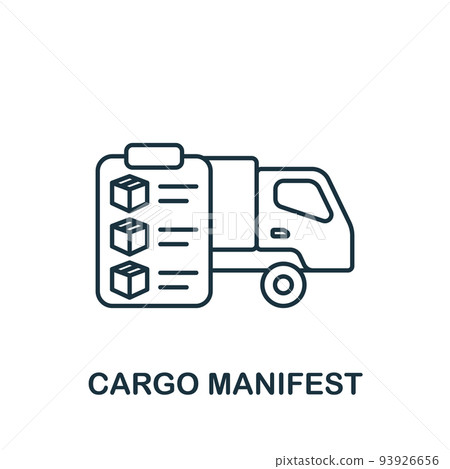 Cargo Manifest icon. Line simple line Shipping icon for templates, web design and infographics Cargo Manifest icon. Line simple line Shipping icon for templates, web design and infographics 93926656