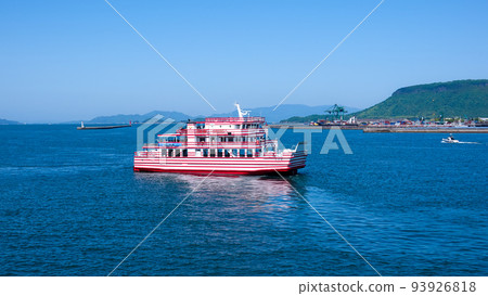 Takamatsu Port in spring bustling with the Setouchi International Art Festival (Takamatsu City, Kagawa Prefecture) 93926818