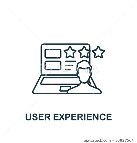 User Experience icon. Monochrome simple Web Design icon for templates, web design and infographics 93927564