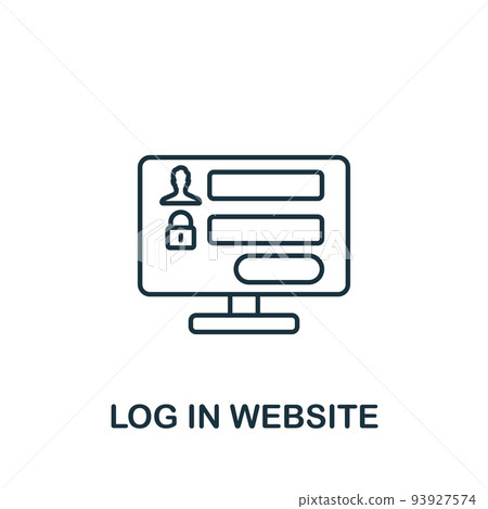 Lon In Website icon. Monochrome simple Web Design icon for templates, web design and infographics Lon In Website icon. Monochrome simple Web Design icon for templates, web design and infographics 93927574