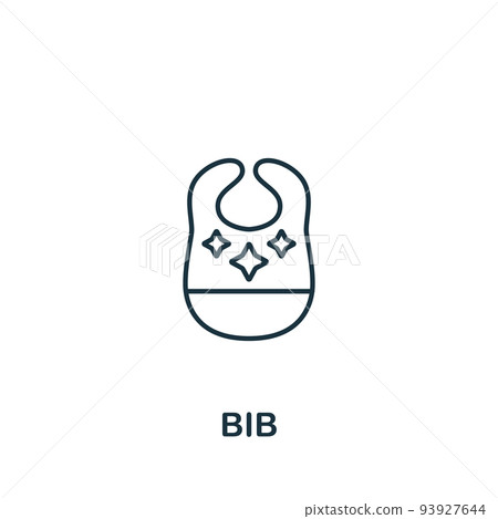 Bib icon. Monochrome simple Baby icon for templates, web design and infographics Bib icon. Monochrome simple Baby icon for templates, web design and infographics 93927644