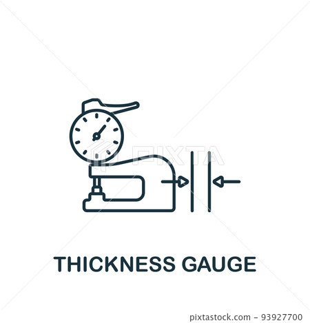 Thickness Gauge icon. Line simple Measuring icon for templates, web design and infographics 93927700