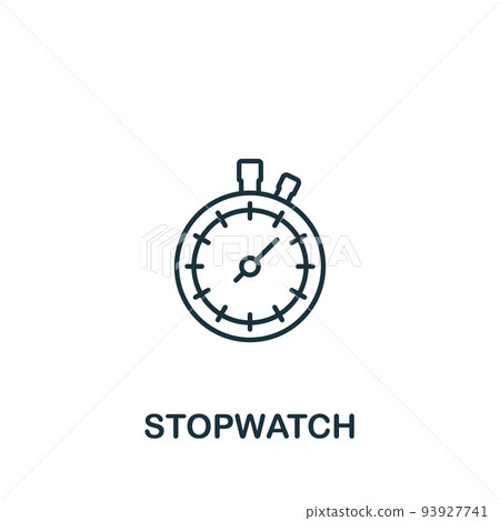 Stopwatch icon. Line simple Measuring icon for templates, web design and infographics 93927741