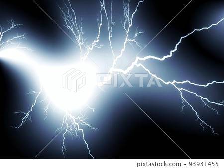Illustration of a lightning bolt glowing in the dark Illustration of a lightning bolt glowing in the dark 93931455