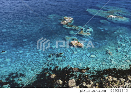 The blue sea of Cape Kamui, Hokkaido 93931543