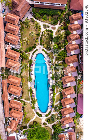 Aerial view of Mae Haad beach in koh Phangan, Surat Thani, Thailand Aerial view of Mae Haad beach in koh Phangan, Surat Thani, Thailand 93932346