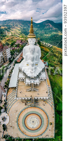 Aerial view of Wat Phrathat Pha Sorn Kaew, white buddha temple in Phetchabun, Thailand Aerial view of Wat Phrathat Pha Sorn Kaew, white buddha temple in Phetchabun, Thailand 93932397